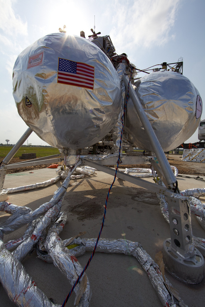 NASA Robot Moon Lander Test Sparks Grass Fire